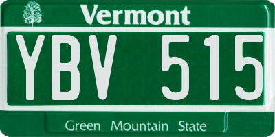 VT license plate YBV515