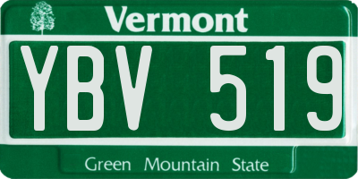 VT license plate YBV519