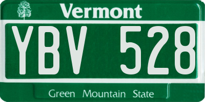 VT license plate YBV528