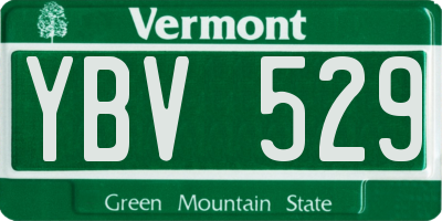 VT license plate YBV529