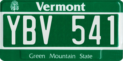 VT license plate YBV541