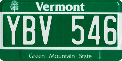 VT license plate YBV546