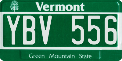 VT license plate YBV556