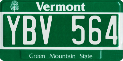 VT license plate YBV564
