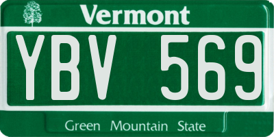 VT license plate YBV569