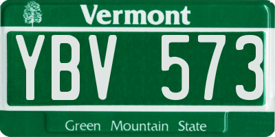 VT license plate YBV573