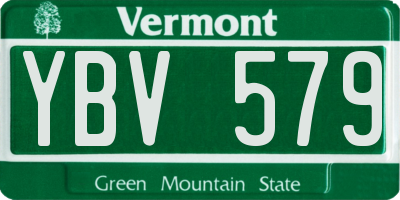 VT license plate YBV579