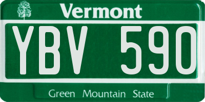 VT license plate YBV590