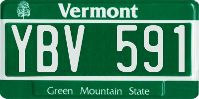 VT license plate YBV591