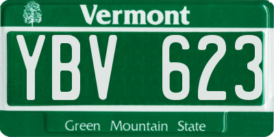 VT license plate YBV623