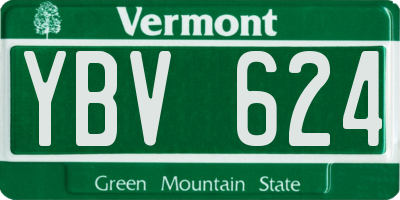 VT license plate YBV624