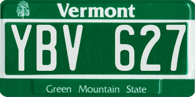 VT license plate YBV627