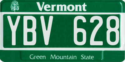 VT license plate YBV628