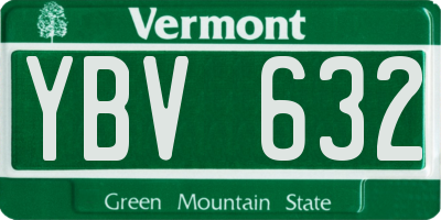 VT license plate YBV632