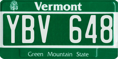 VT license plate YBV648