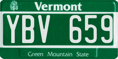 VT license plate YBV659