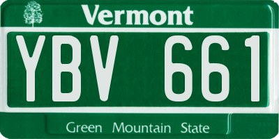 VT license plate YBV661