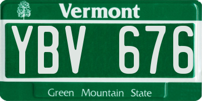 VT license plate YBV676