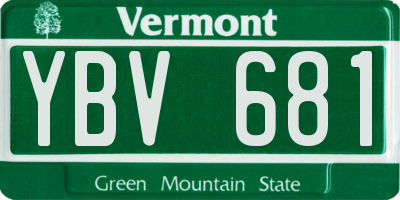 VT license plate YBV681