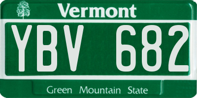VT license plate YBV682