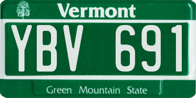 VT license plate YBV691