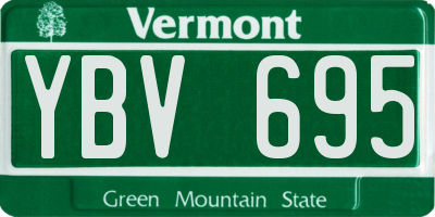 VT license plate YBV695