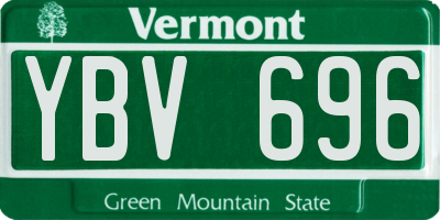 VT license plate YBV696
