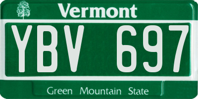 VT license plate YBV697