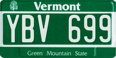 VT license plate YBV699
