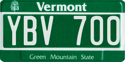 VT license plate YBV700