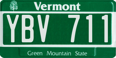 VT license plate YBV711