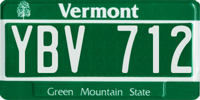 VT license plate YBV712