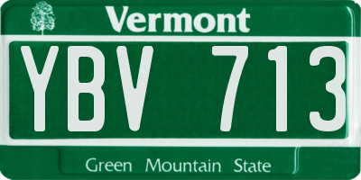 VT license plate YBV713