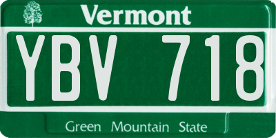 VT license plate YBV718
