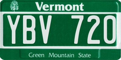 VT license plate YBV720