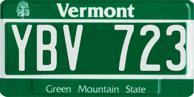 VT license plate YBV723