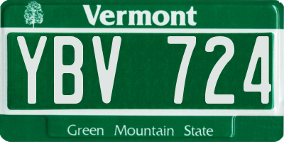 VT license plate YBV724