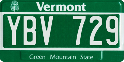 VT license plate YBV729