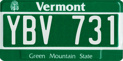 VT license plate YBV731