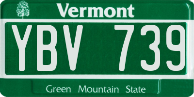 VT license plate YBV739