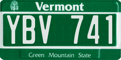 VT license plate YBV741