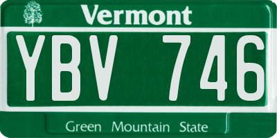 VT license plate YBV746
