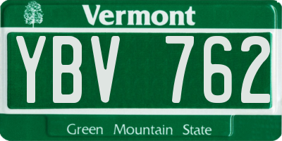 VT license plate YBV762