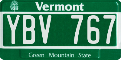 VT license plate YBV767