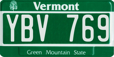VT license plate YBV769