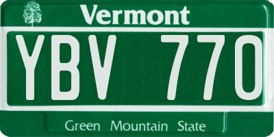 VT license plate YBV770