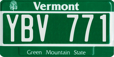 VT license plate YBV771