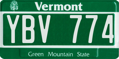 VT license plate YBV774