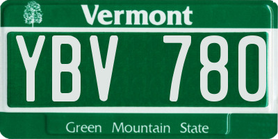 VT license plate YBV780