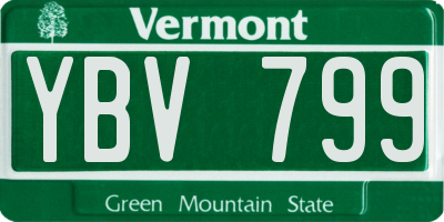 VT license plate YBV799
